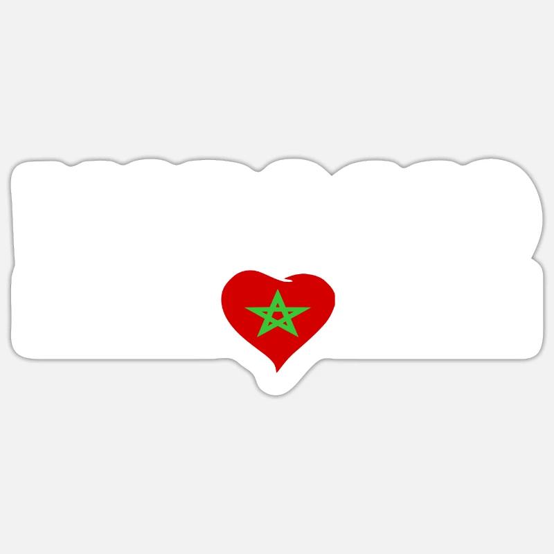 Maroc - Sticker taille S (10 x 10 cm) - blanc mat
