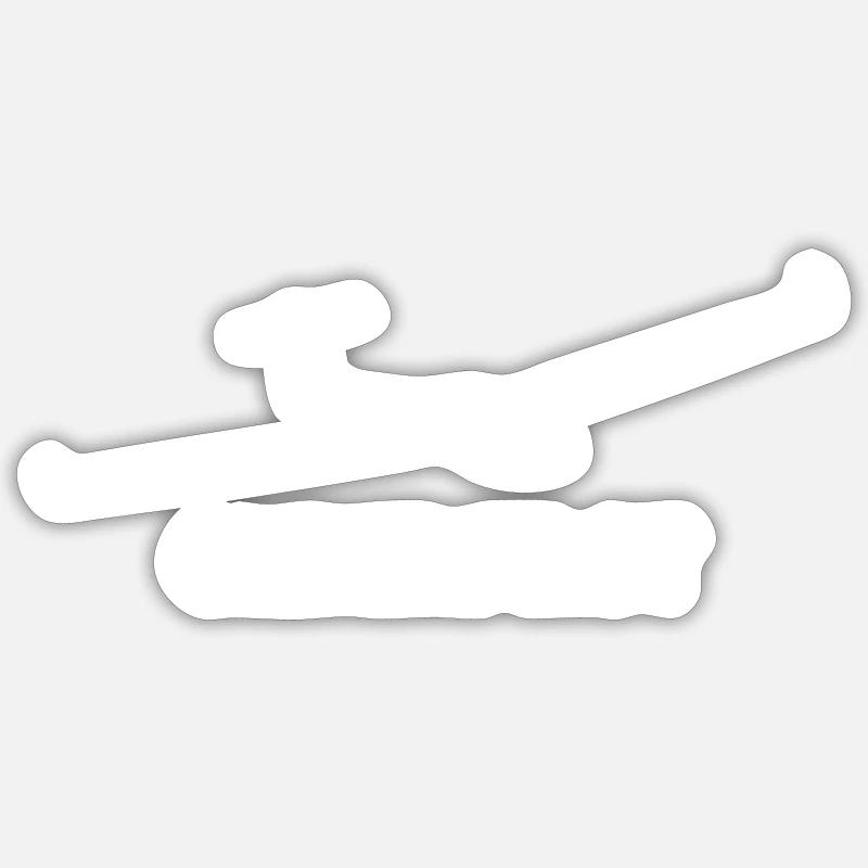 glider pilot gliding pilot gift glider - Sticker size S (10 x 10 cm) - white matte