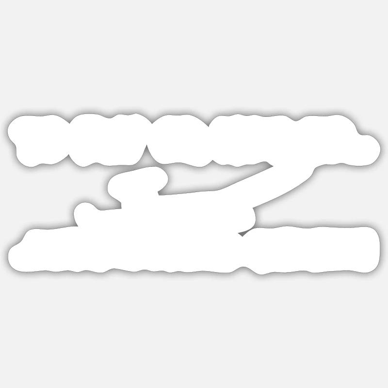 Question pilot glider pilot gliding glider - Sticker size S (10 x 10 cm) - white matte