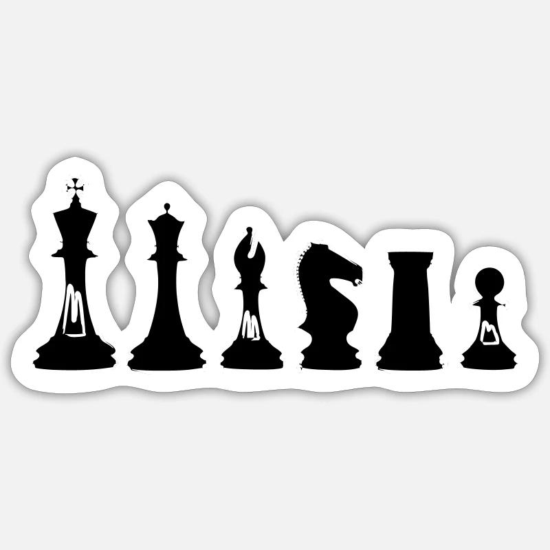 chess - Sticker size S (10 x 10 cm) - white matte