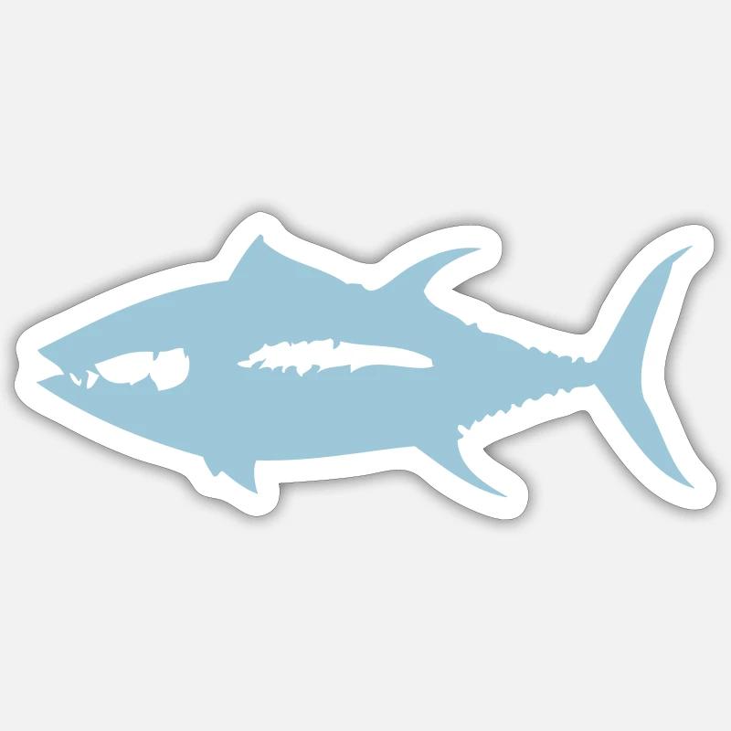 thon poisson Sticker taille S (10 x 10 cm)