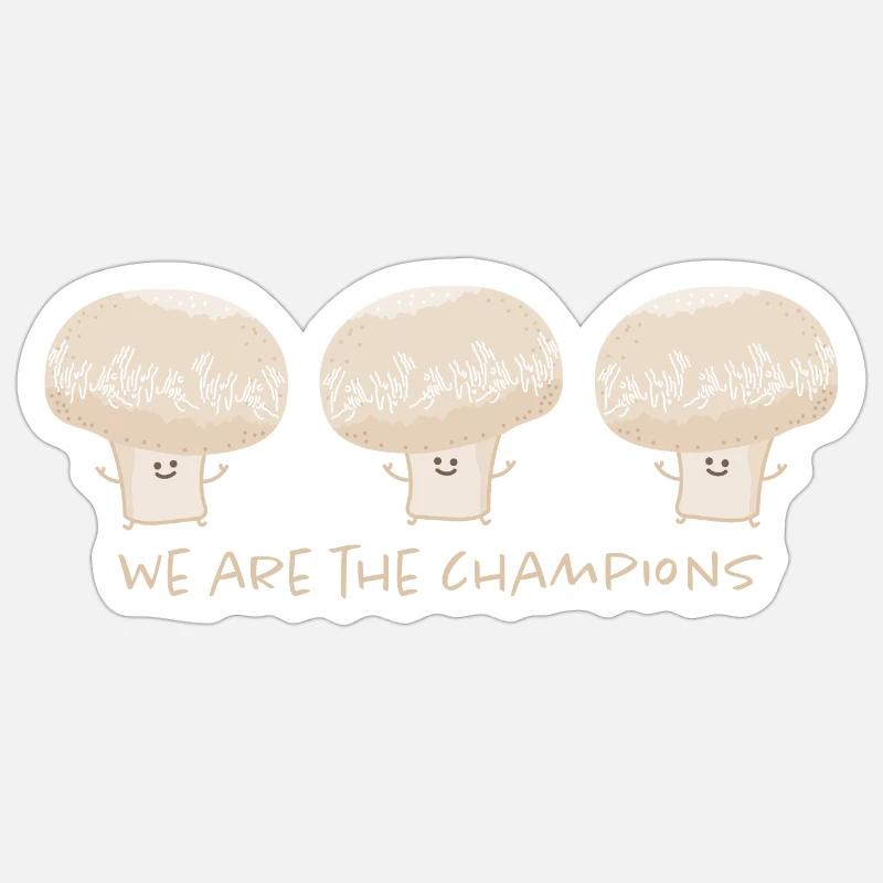 Maître Champignon - Sticker taille S (10 x 10 cm) - blanc mat