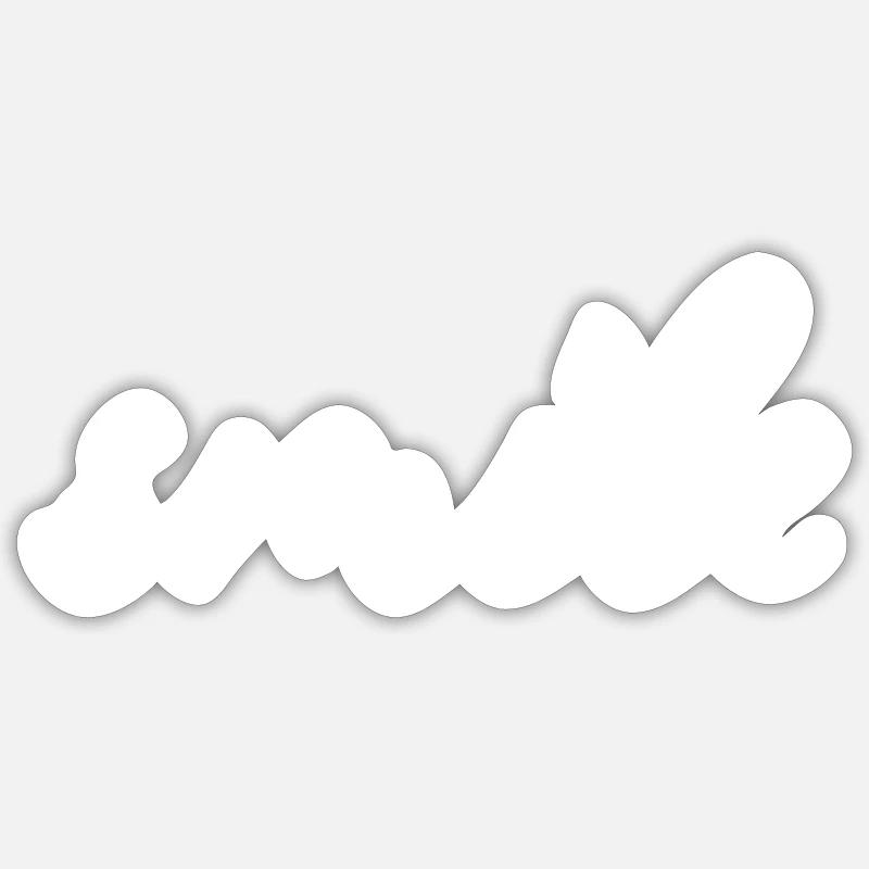 Sourire - Sticker taille S (10 x 10 cm) - blanc mat