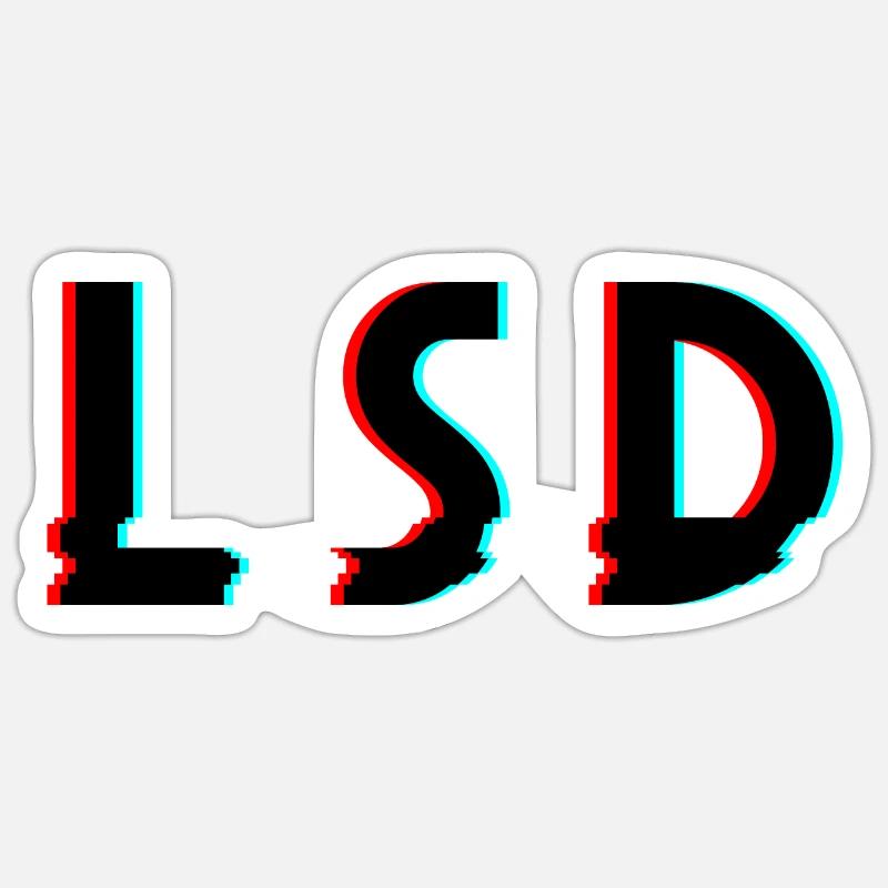 Lsd - Sticker Größe S (10 x 10 cm) - Mattweiß
