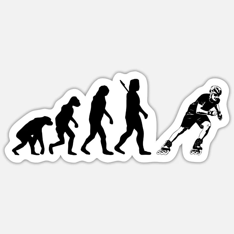 Inline skating - Inline skates - Sticker Größe S (10 x 10 cm) - Mattweiß