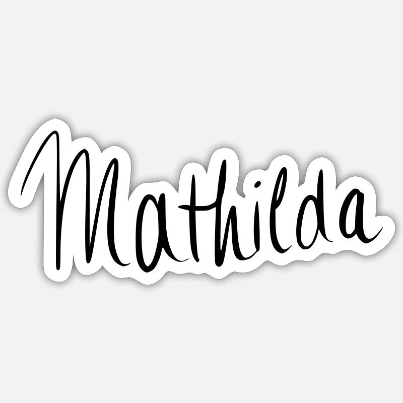 Mathilda - Sticker size S (10 x 10 cm) - white matte