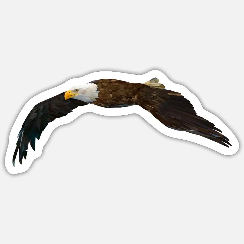 American eagle - Sticker size S (10 x 10 cm) - white matte