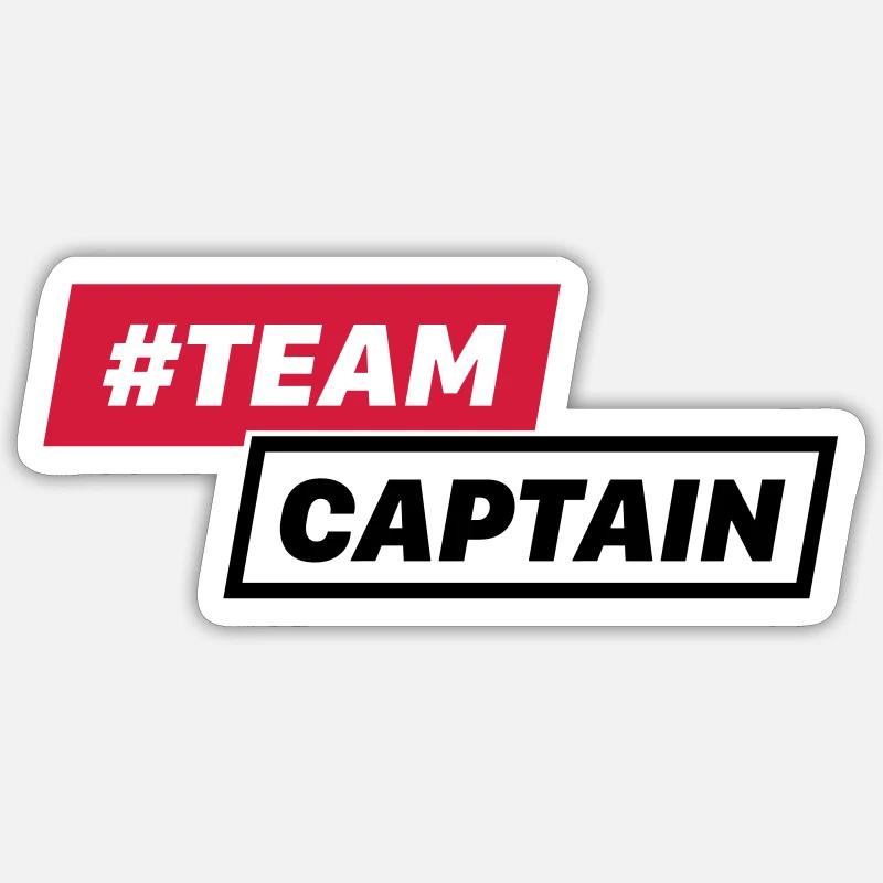 #CAPITAINE D'EQUIPE - Sticker taille S (10 x 10 cm) - blanc mat