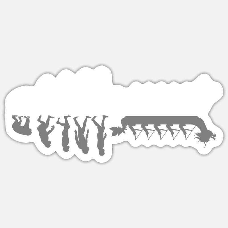 Dragon Boat Evolution with Shadow Sticker size S (10 x 10 cm)