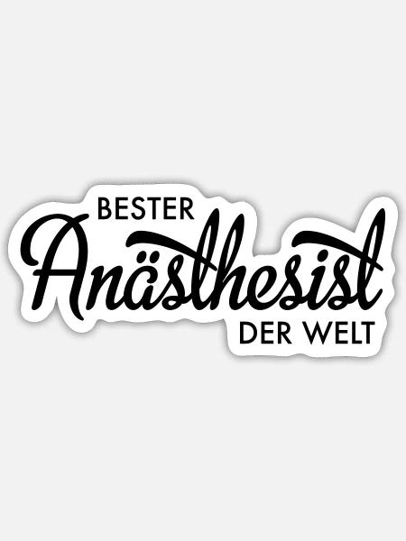 Bester Anästhesist der Welt - Sticker Größe S (10 x 10 cm) - Mattweiß