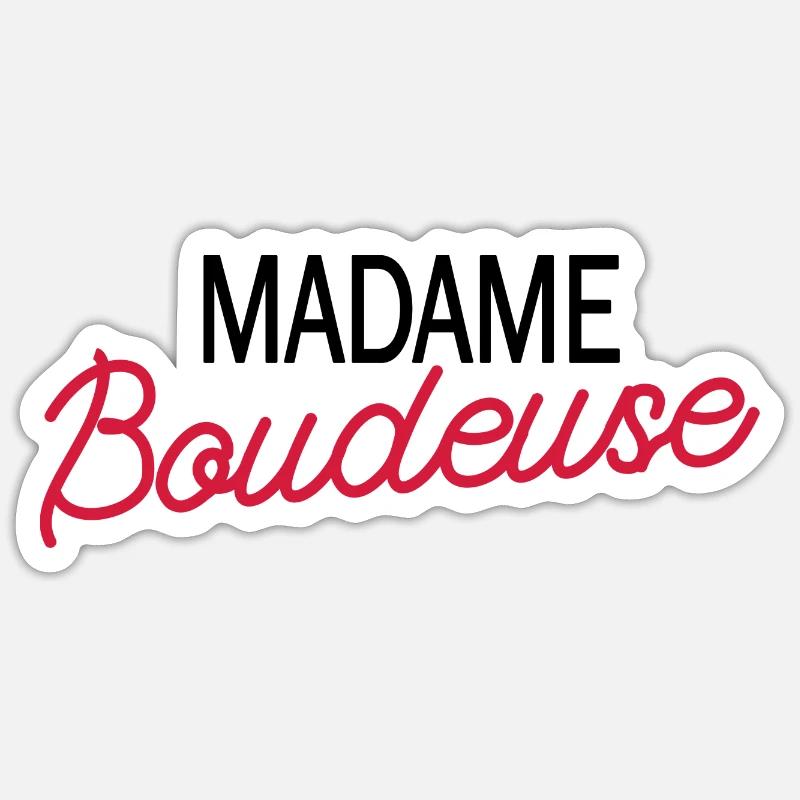 madame boudeuse Sticker taille S (10 x 10 cm)