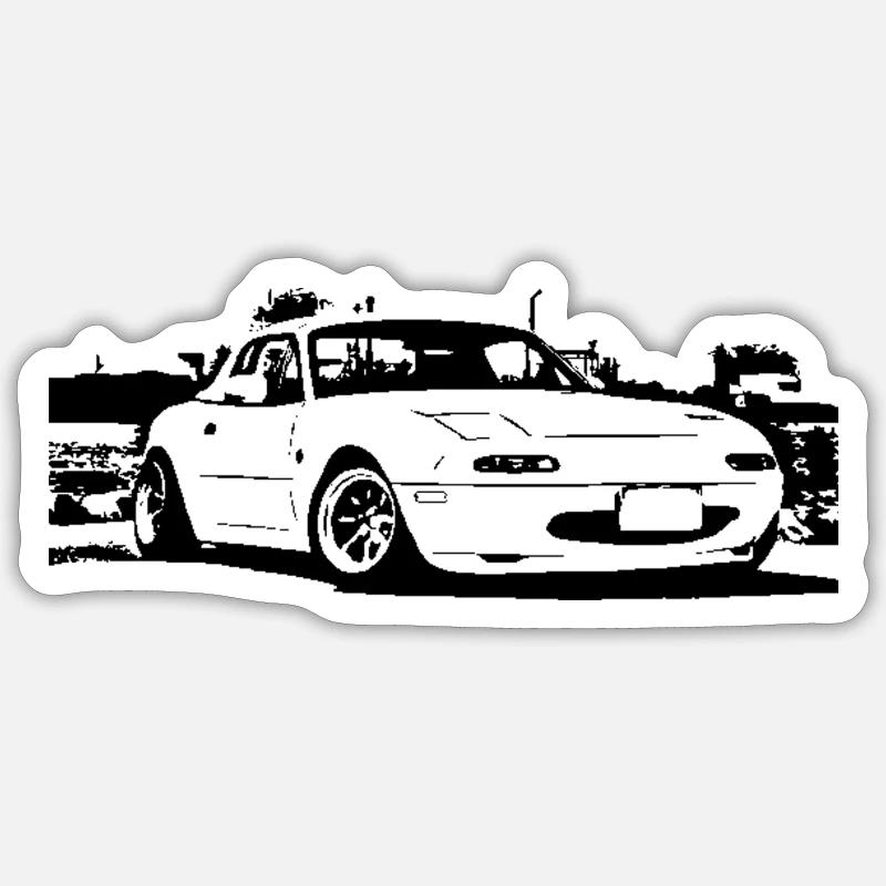 mx5 mk1 - Sticker size S (10 x 10 cm) - white matte