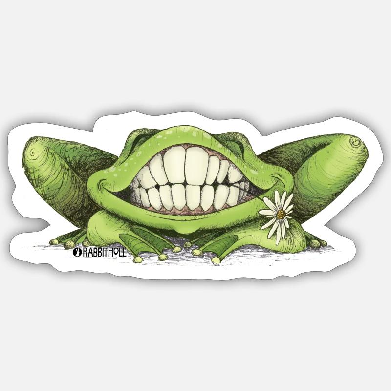 Grinning frog Sticker size S (10 x 10 cm)