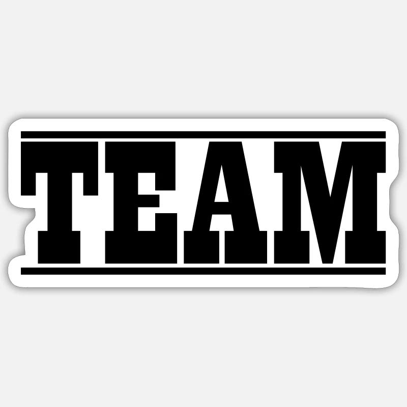 Conception d'équipe - Sticker taille S (10 x 10 cm) - blanc mat