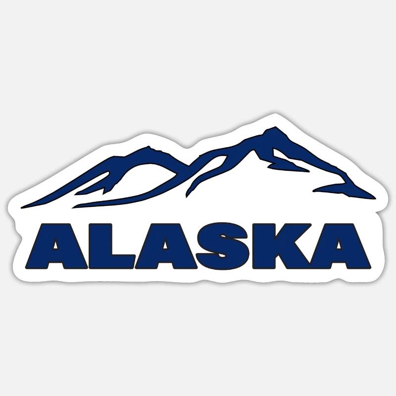 ALASKA - Sticker size S (10 x 10 cm) - white matte