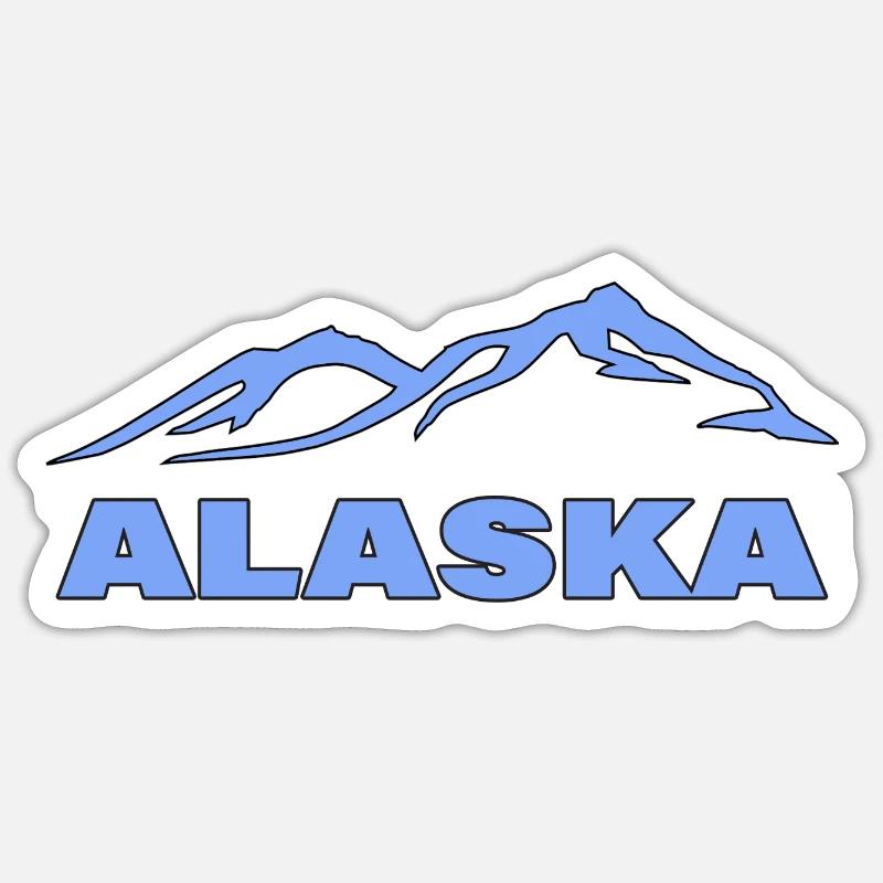 ALASKA - Sticker taille S (10 x 10 cm) - blanc mat