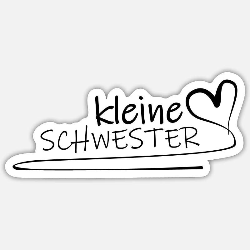 Kleine Schwester Sticker Größe S (10 x 10 cm)
