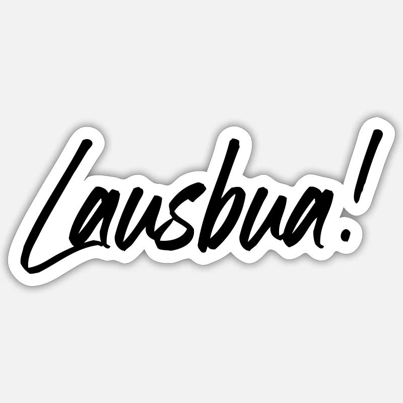 Lausbua - Sticker size S (10 x 10 cm) - white matte