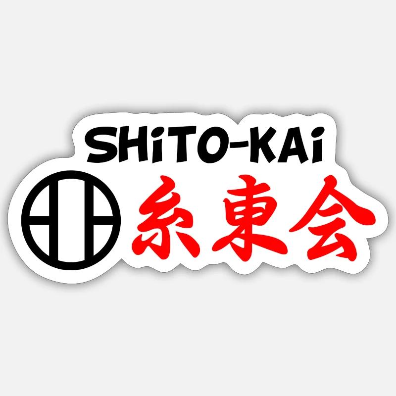Emblème du karaté Shito kai SHITO-KAI - Sticker taille S (10 x 10 cm) - blanc mat