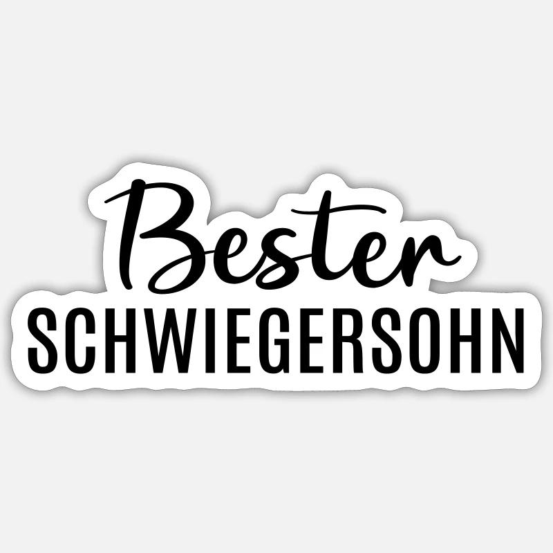 Bester Schwiegersohn Geschenkidee Schwiegereltern Sticker Größe S (10 x 10 cm)