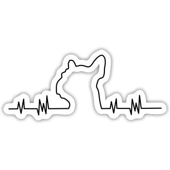 Bulldog - Sticker size S (10 x 10 cm) - white matte - Front