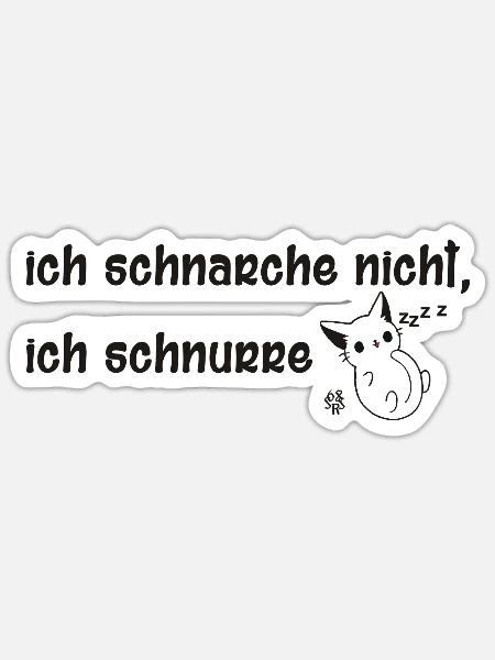 ich schnarche nicht....... - Sticker Größe S (10 x 10 cm) - Mattweiß