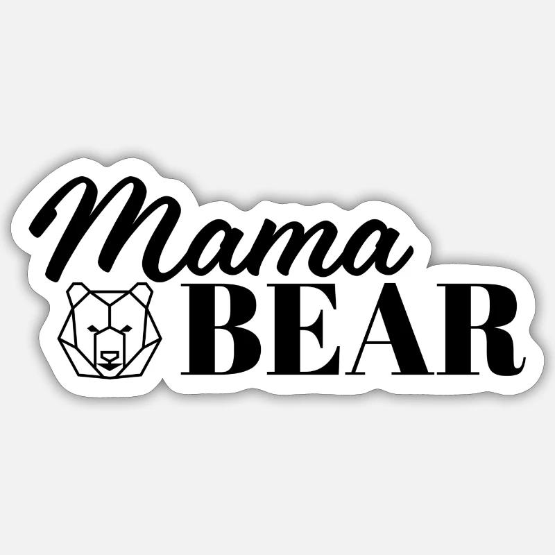 Mama Bear - Sticker size S (10 x 10 cm) - white matte