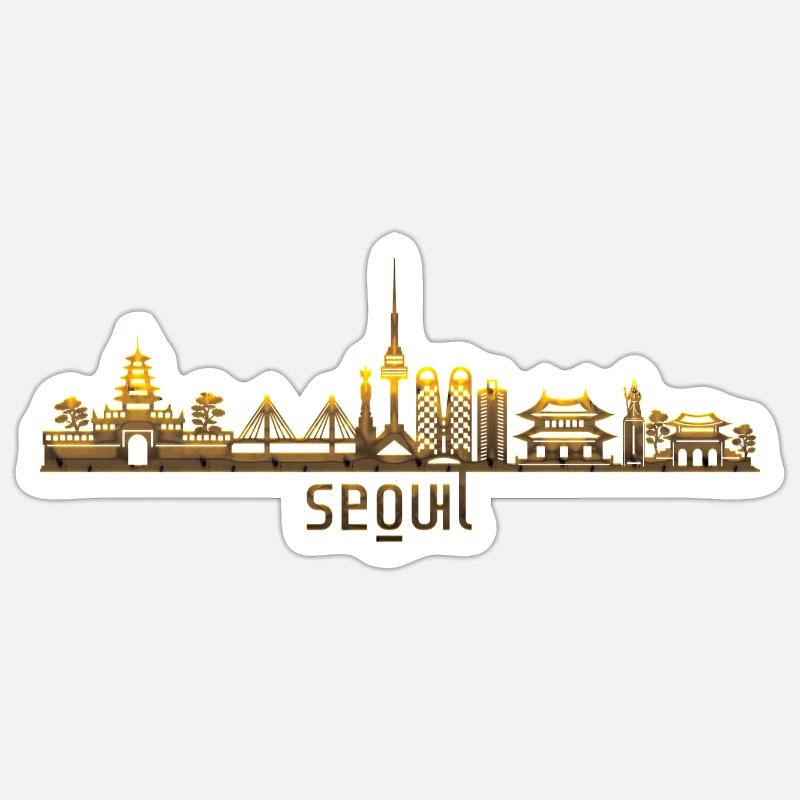 Seoul Korea Sticker size S (10 x 10 cm)