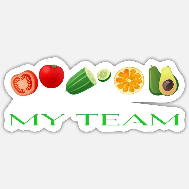 Vegetables - Sticker taille S (10 x 10 cm) - blanc mat