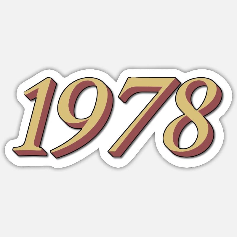 1978 - Sticker taille S (10 x 10 cm) - blanc mat