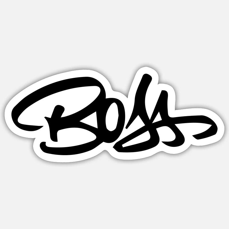 Boss - Sticker size S (10 x 10 cm) - white matte