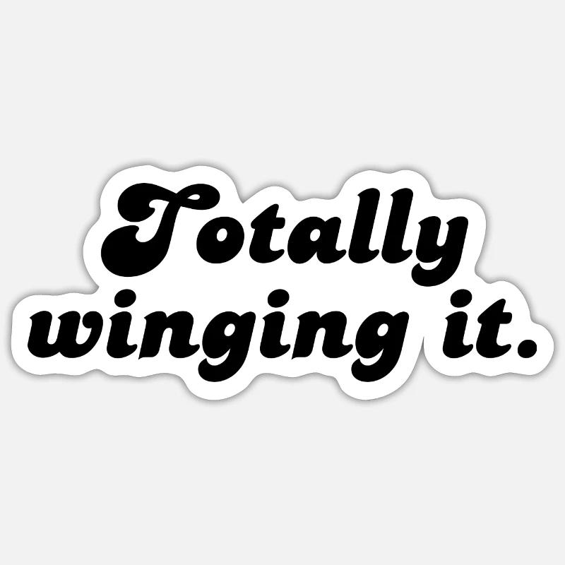 Total geflügelt - Sticker Größe S (10 x 10 cm) - Mattweiß