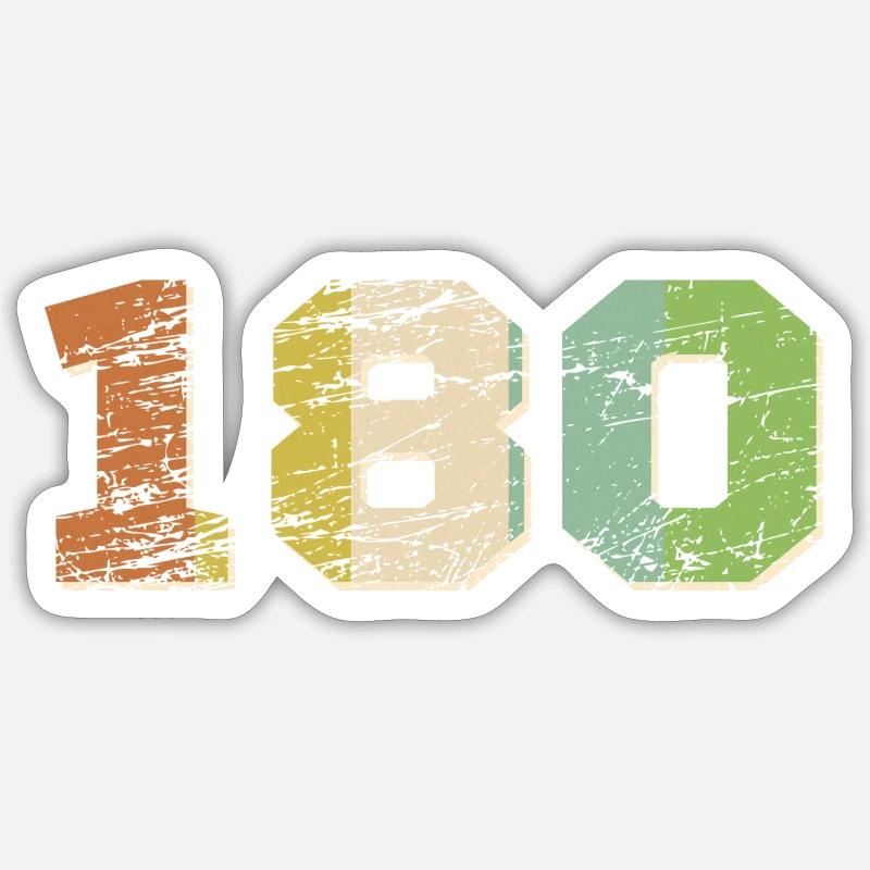 180 fléchettes - Sticker taille S (10 x 10 cm) - blanc mat