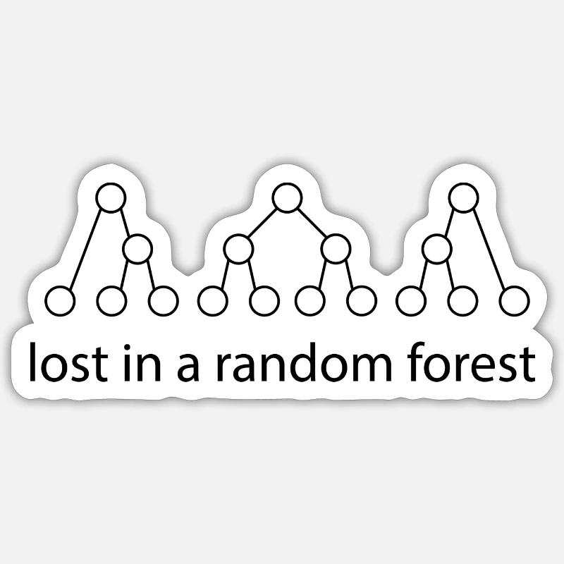 Forest Computer Science Data Science Gift Sticker size S (10 x 10 cm)