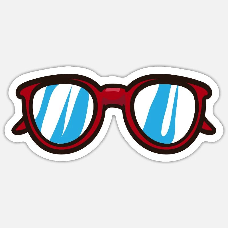 Spectacles - Sticker size S (10 x 10 cm) - white matte