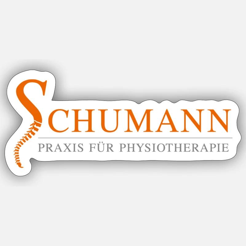 Physio Schumann Colourful - Sticker Größe S (10 x 10 cm) - Mattweiß