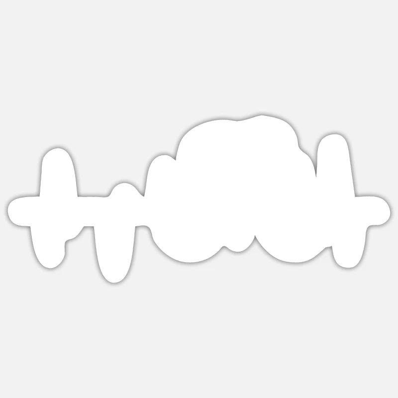 Vélo Vélo Cyclisme - Sticker taille S (10 x 10 cm) - blanc mat