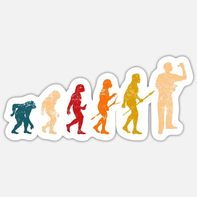 Fléchettes évolution - Sticker taille S (10 x 10 cm) - blanc mat
