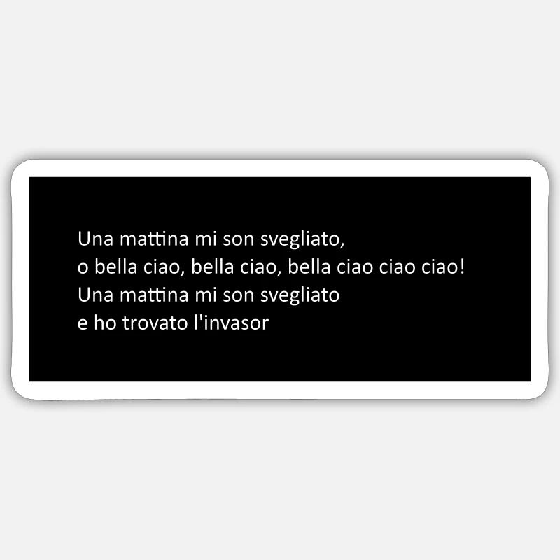 Bella - Sticker size S (10 x 10 cm) - white matte