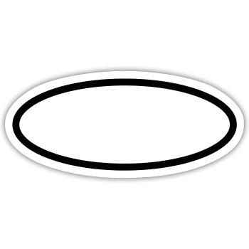 Icônes de cercle ovale - Sticker taille S (10 x 10 cm) - blanc mat - Devant