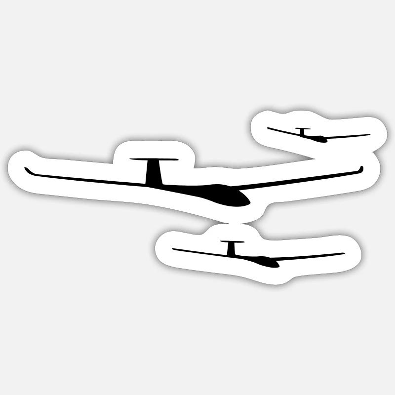Glider Gliding Glider Glider Pilot Pilot Sticker size S (10 x 10 cm)