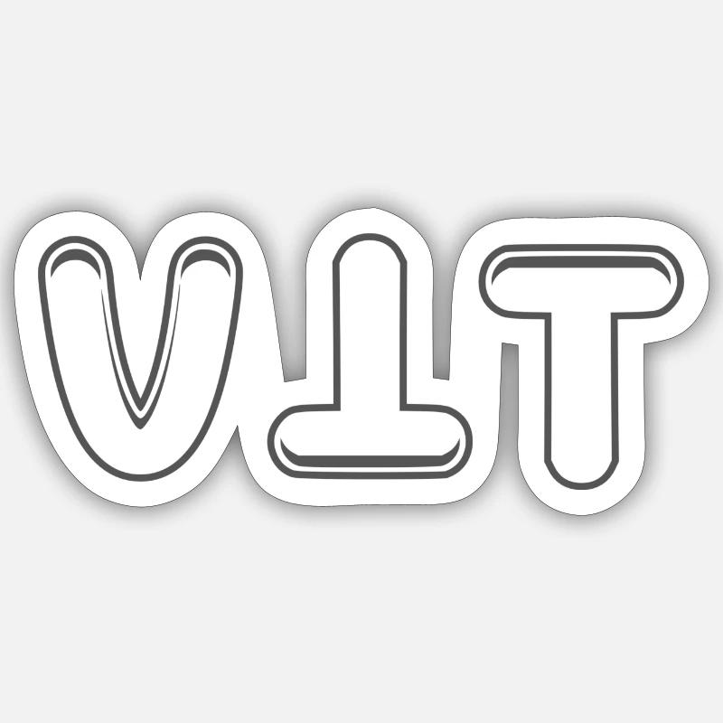 ATV text pattern with text in place and upside down Sticker size S (10 x 10 cm)