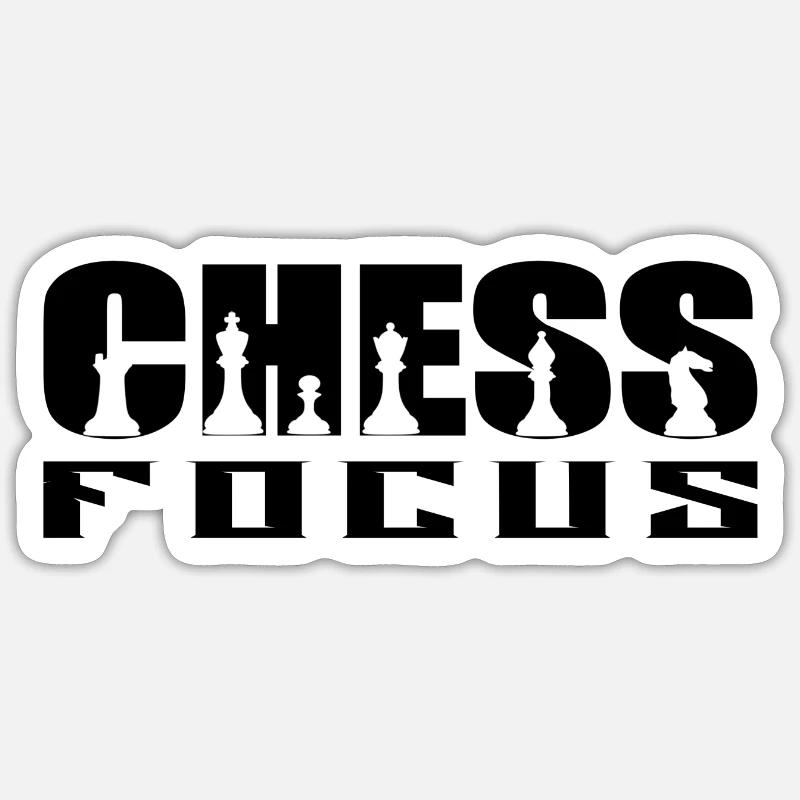 Chess Focus - Sticker taille S (10 x 10 cm) - blanc mat