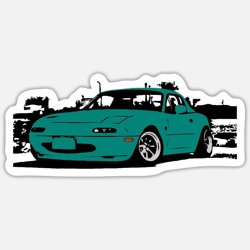 MIATA MK2 MX5 - Sticker size S (10 x 10 cm) - white matte