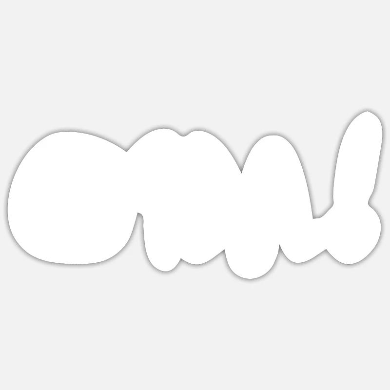 Oida! - Sticker size S (10 x 10 cm) - white matte