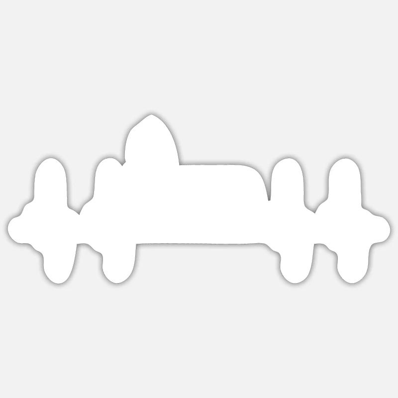 Camping caravan gift - Sticker size S (10 x 10 cm) - white matte