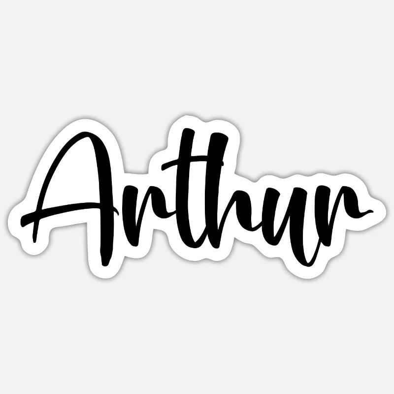 Name - Arthur - Sticker size S (10 x 10 cm) - white matte
