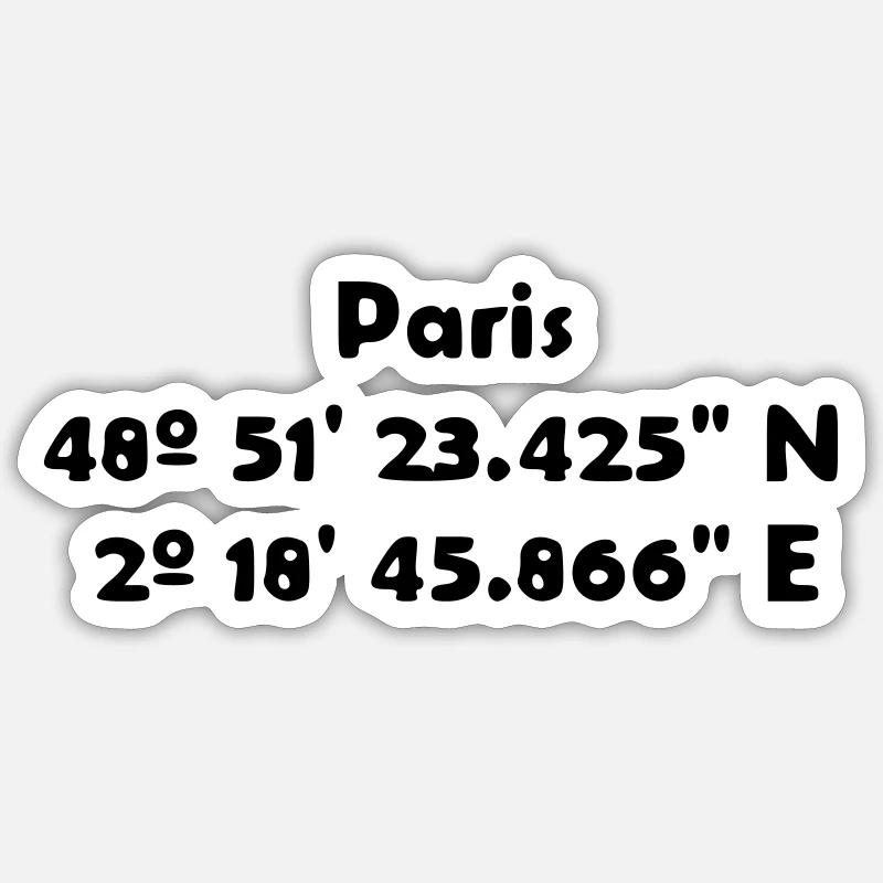 Paris, Paris - Sticker size S (10 x 10 cm) - white matte