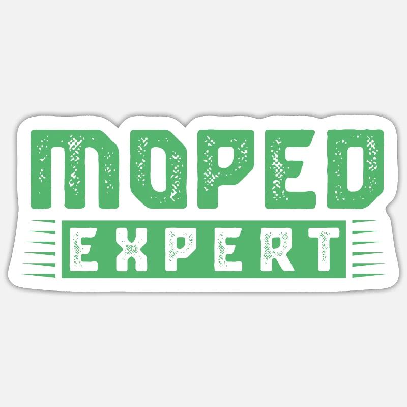 Moped Experte Mokick Mofa Mopedfahrer Sticker Größe S (10 x 10 cm)