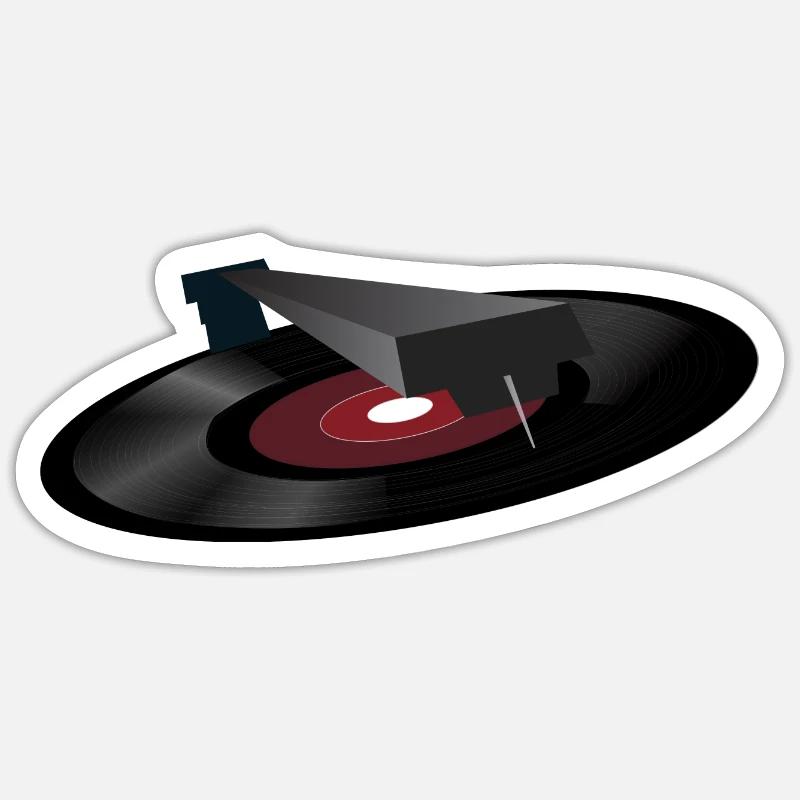 disque vinyle Sticker taille S (10 x 10 cm)